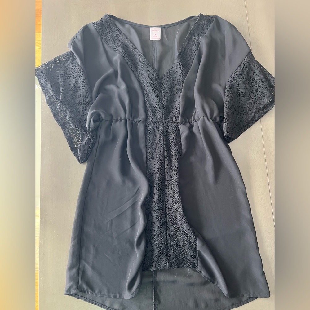 Elegant Black Sheer Bathing Suit Cover-up